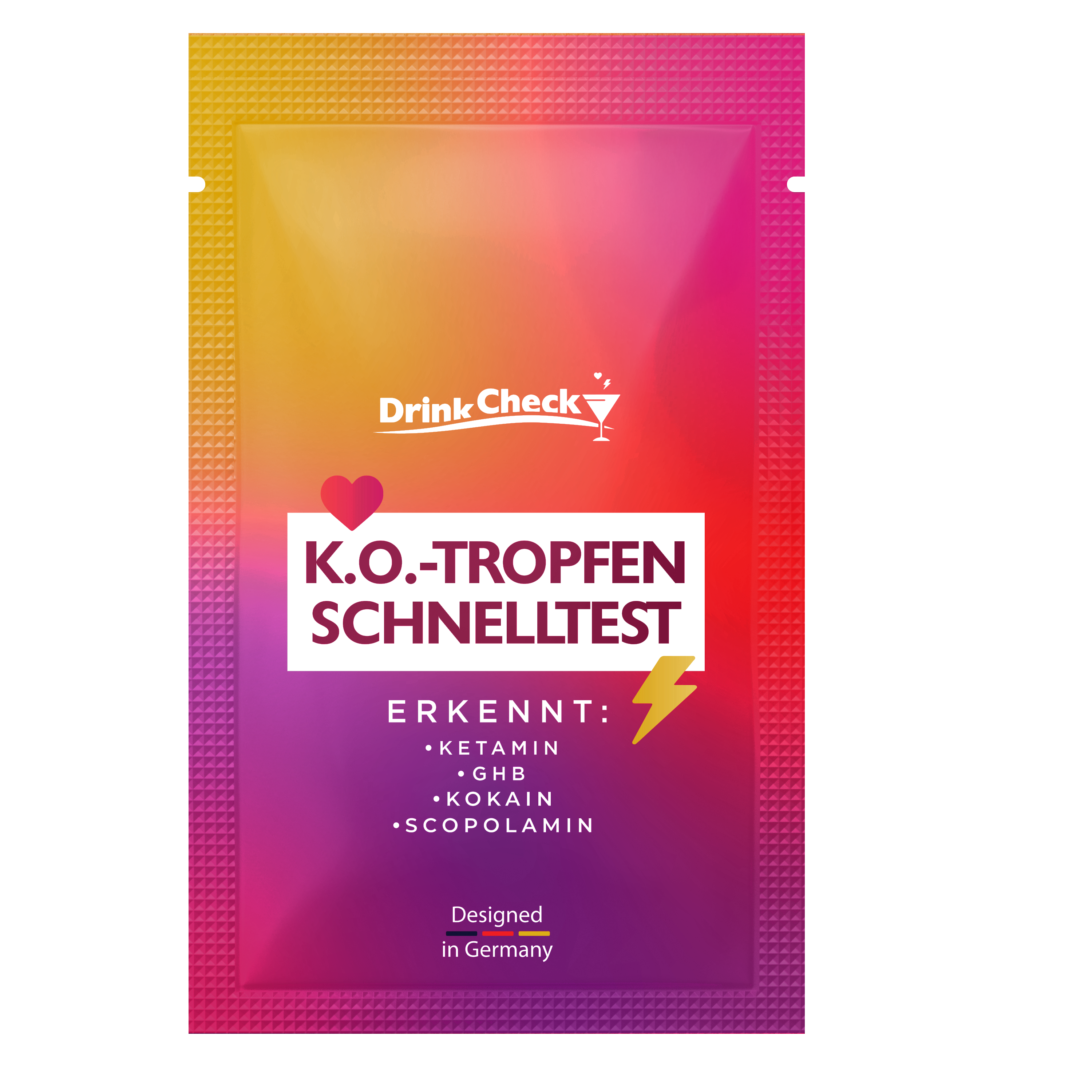 Originale deutsche DrinkCheck-Einzelverpackung