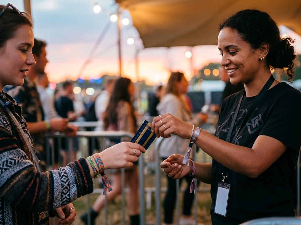 Mobile Teststation auf Festival mit Drug-Checking-Laborequipment für Substanzanalysen