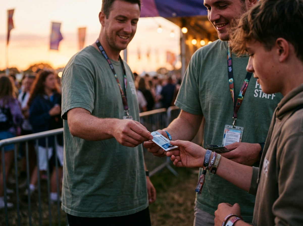 Mobile Teststation auf Festival mit Drug-Checking-Laborequipment für Substanzanalysen